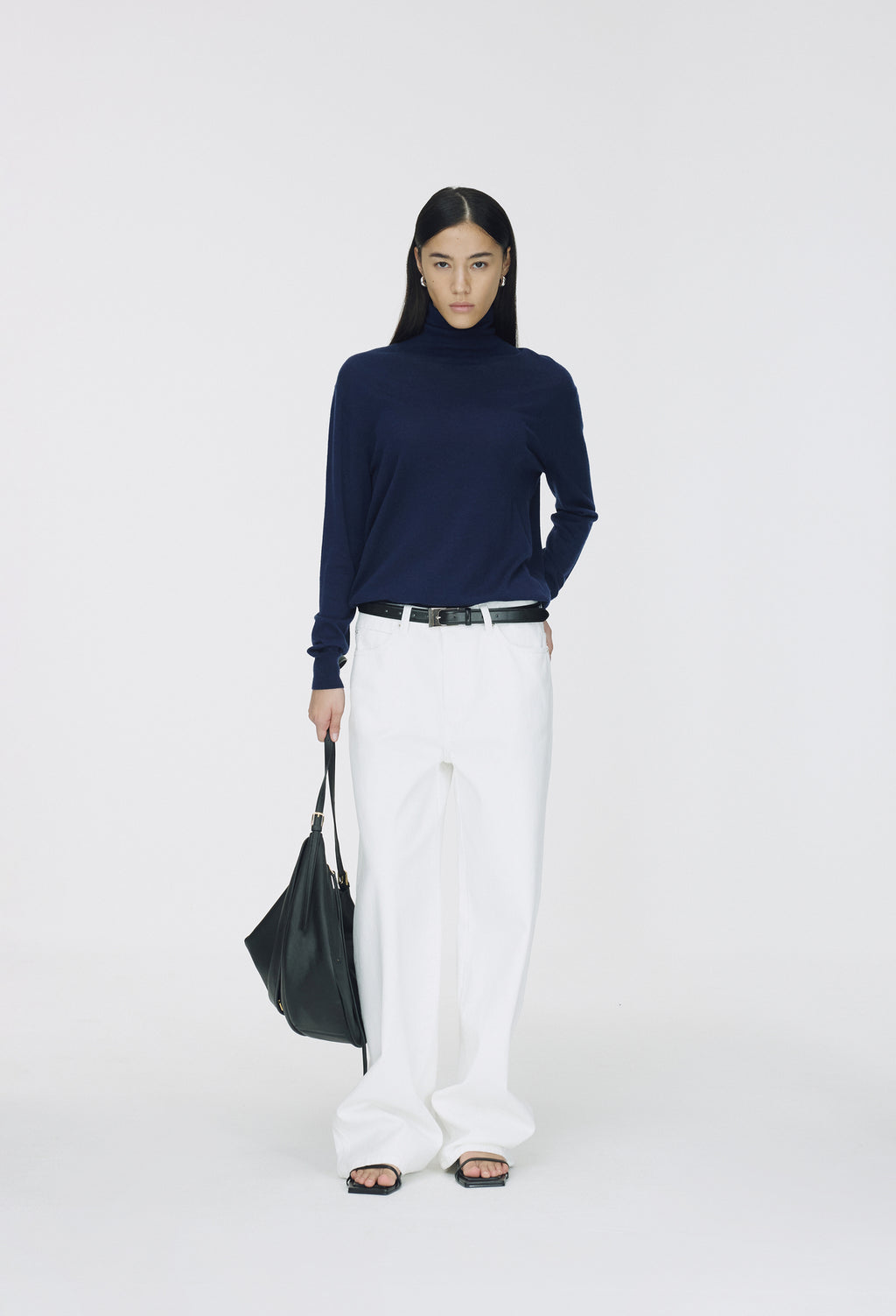 Washable Wool 100 Polar Knit Navy