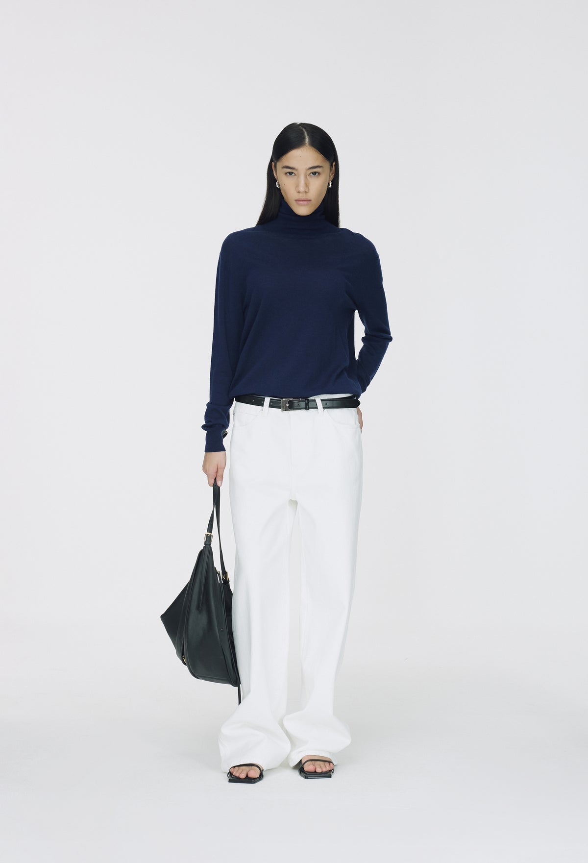 Washable Wool 100 Polar Knit Navy
