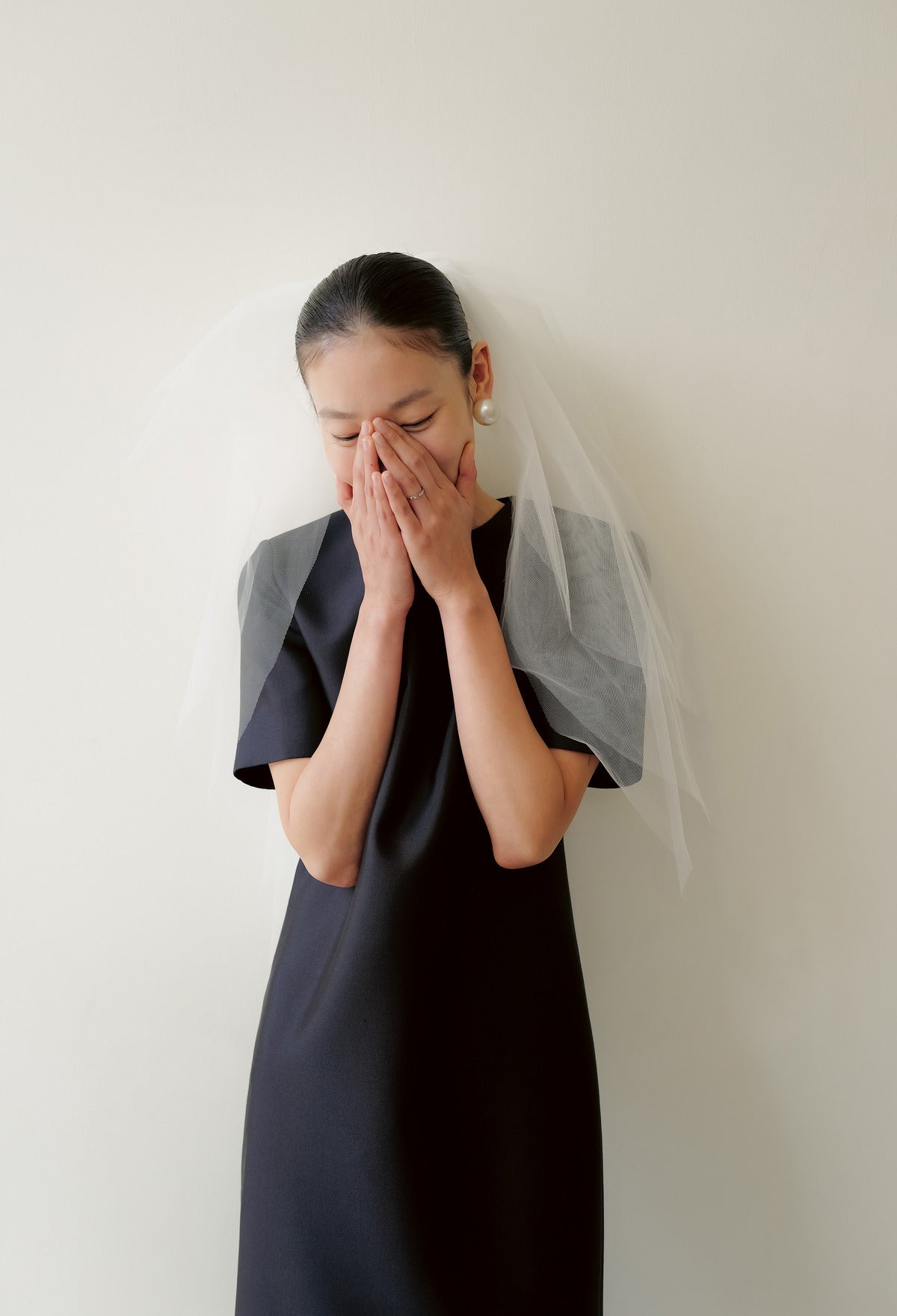 울실크 드레스 네이비