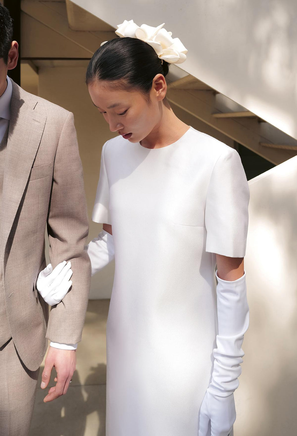 울실크 드레스 아이보리