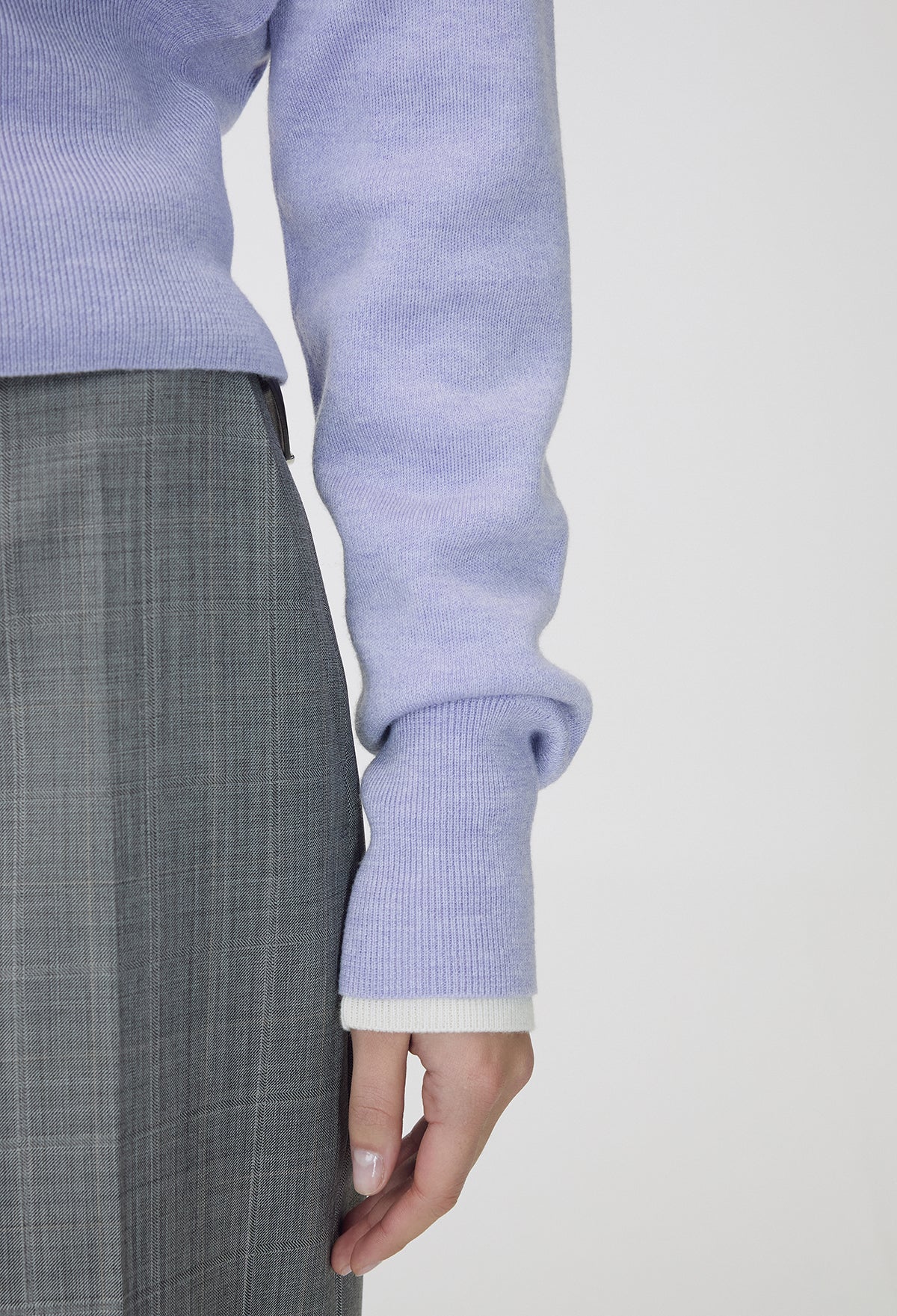 Spring Wool Cardigan Lavender