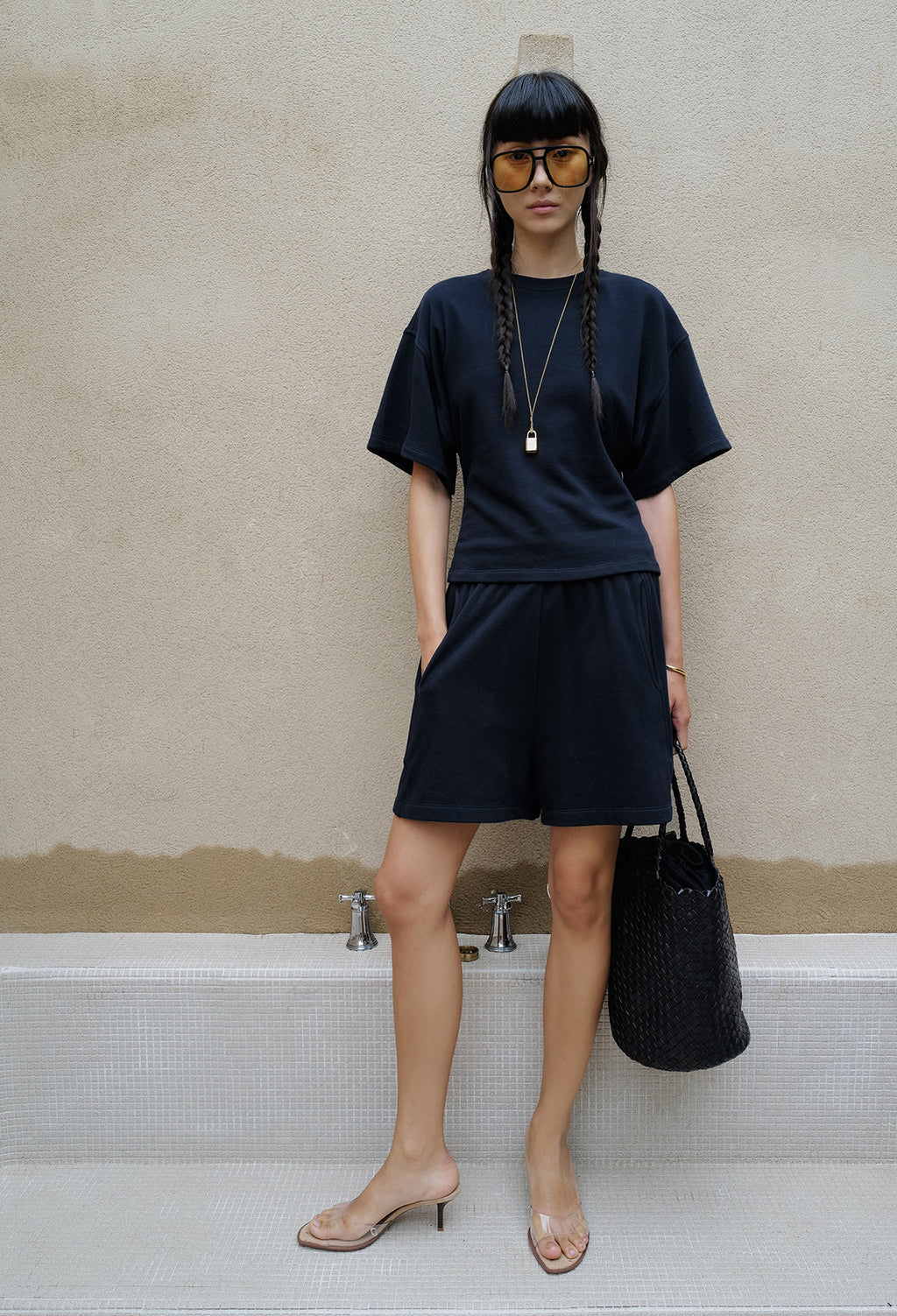 데일리 라운지 쇼츠 네이비