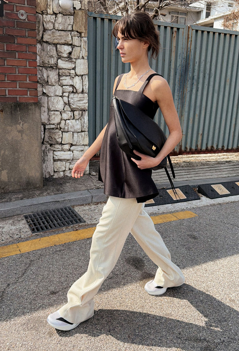 Two-Way Straight Pants Ivory