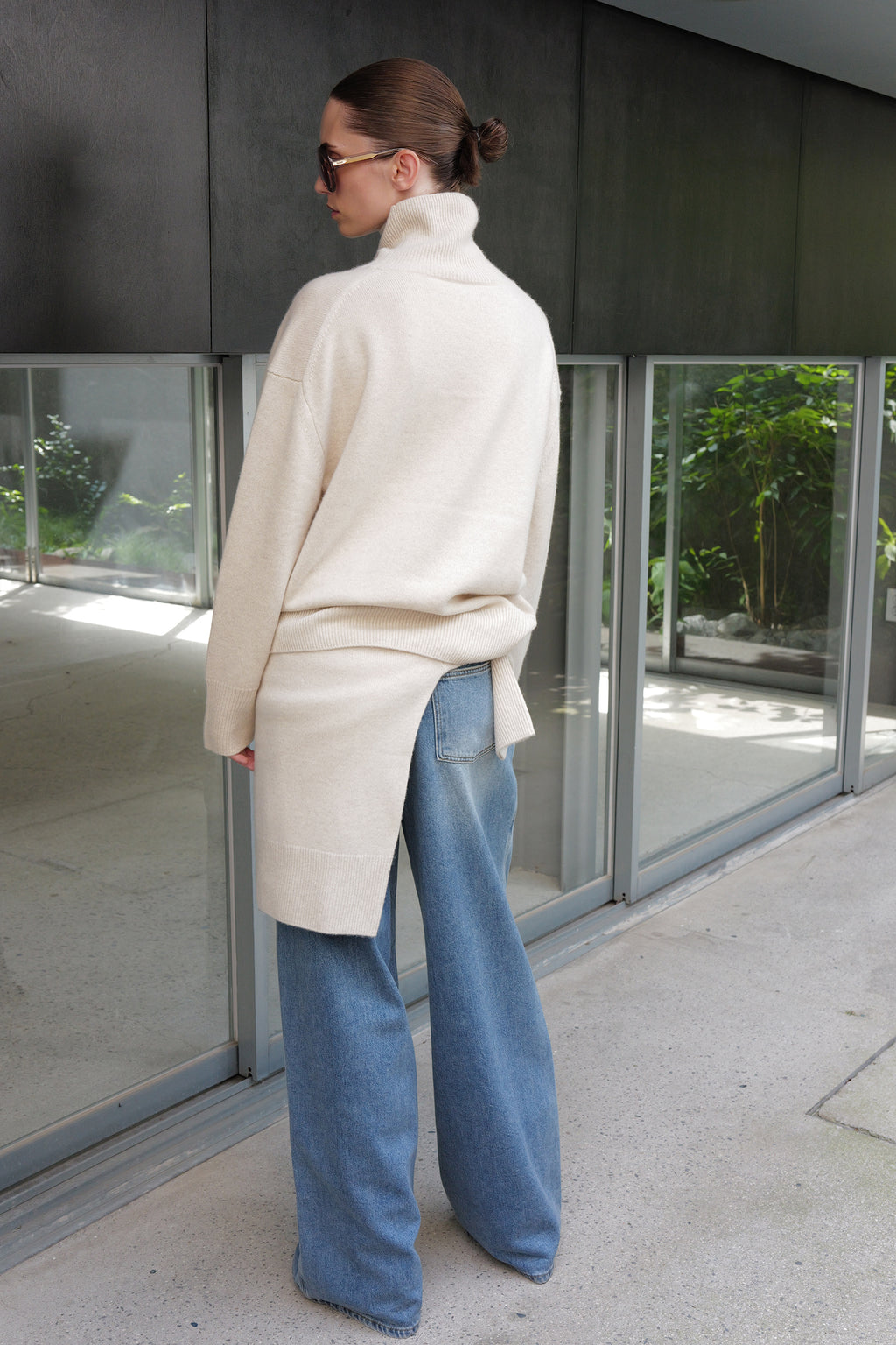Cashmere 100% Turtleneck Knit Oatmeal