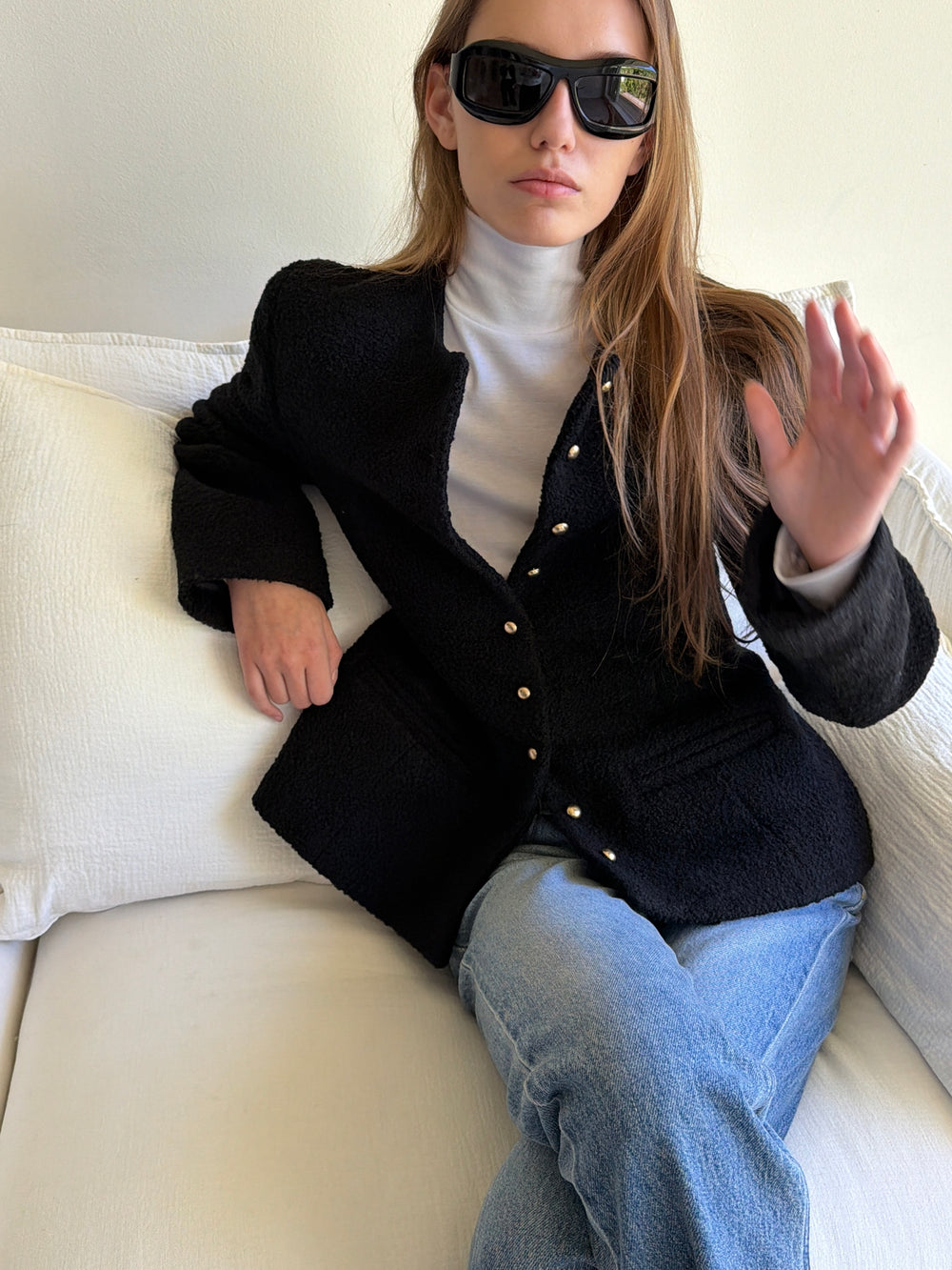 Wool Blended Bouclé Jacket