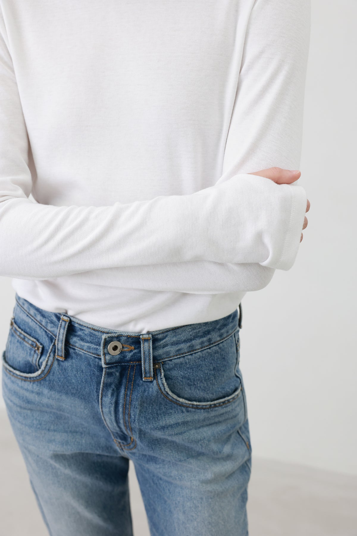 Milky Turtleneck T-shirt White