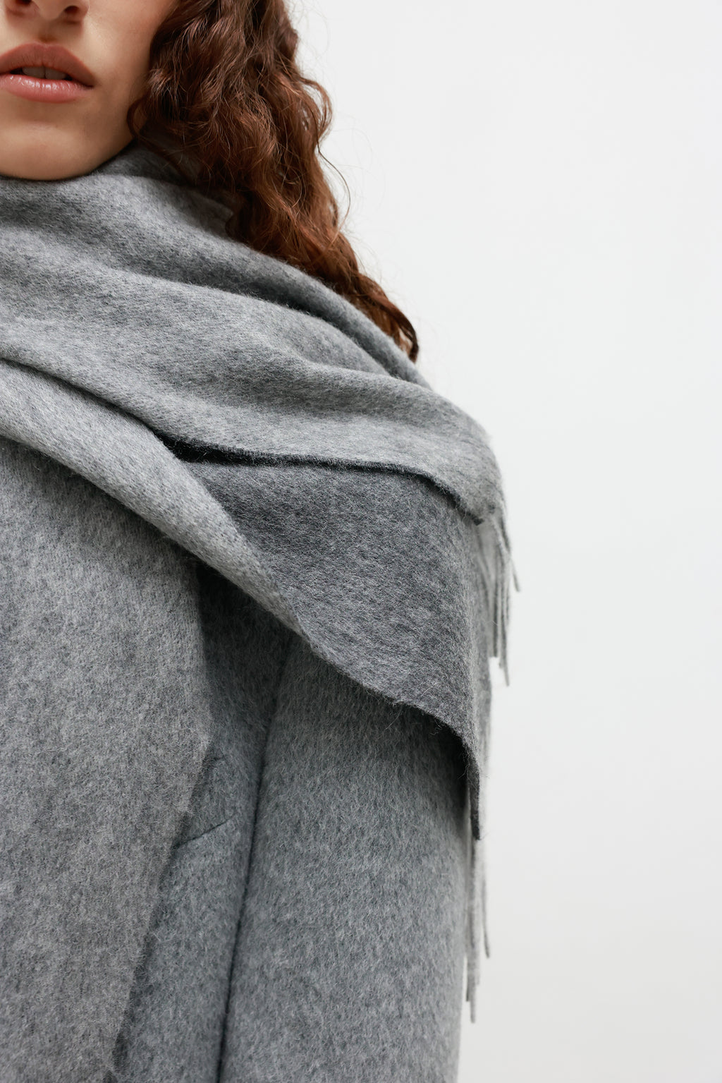 Combi Lambswool Muffler Gray