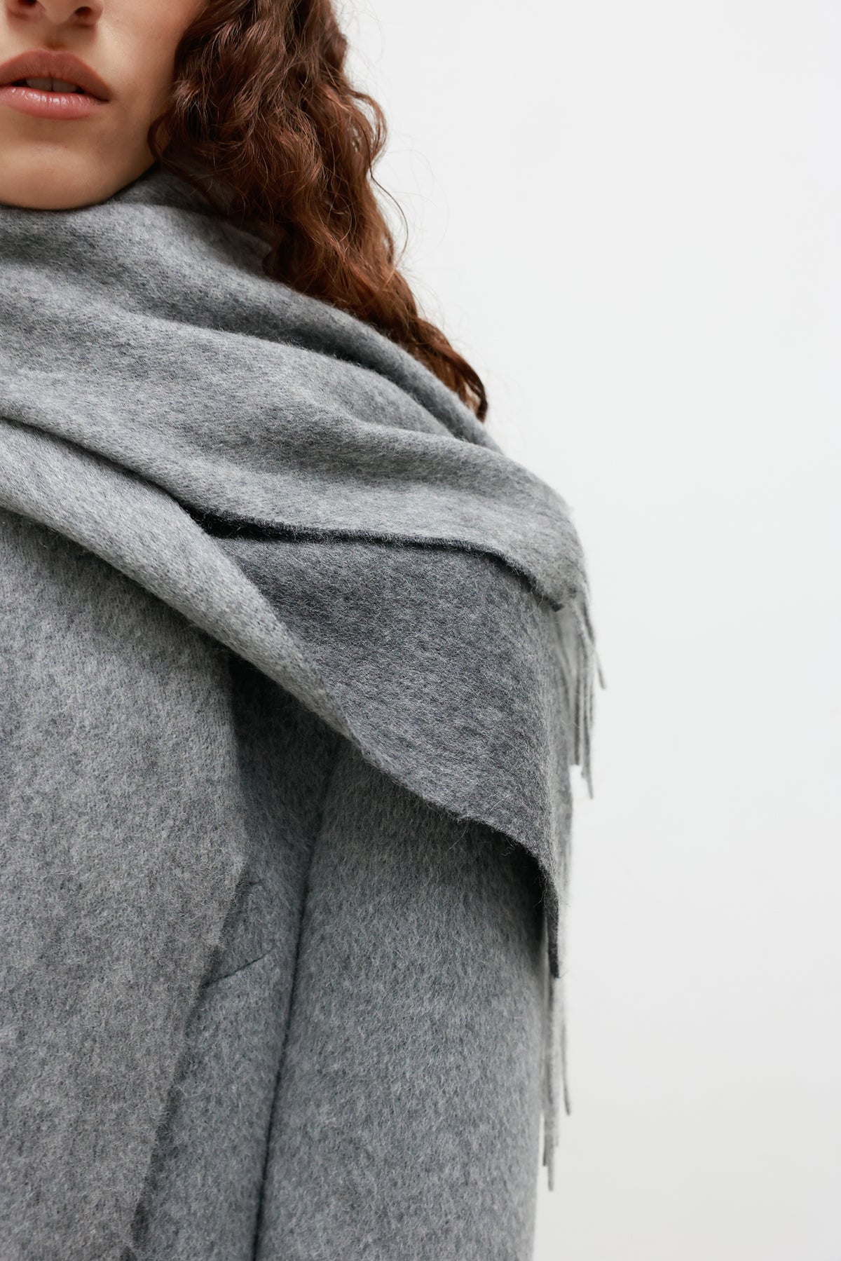 Combi Lambswool Muffler Gray