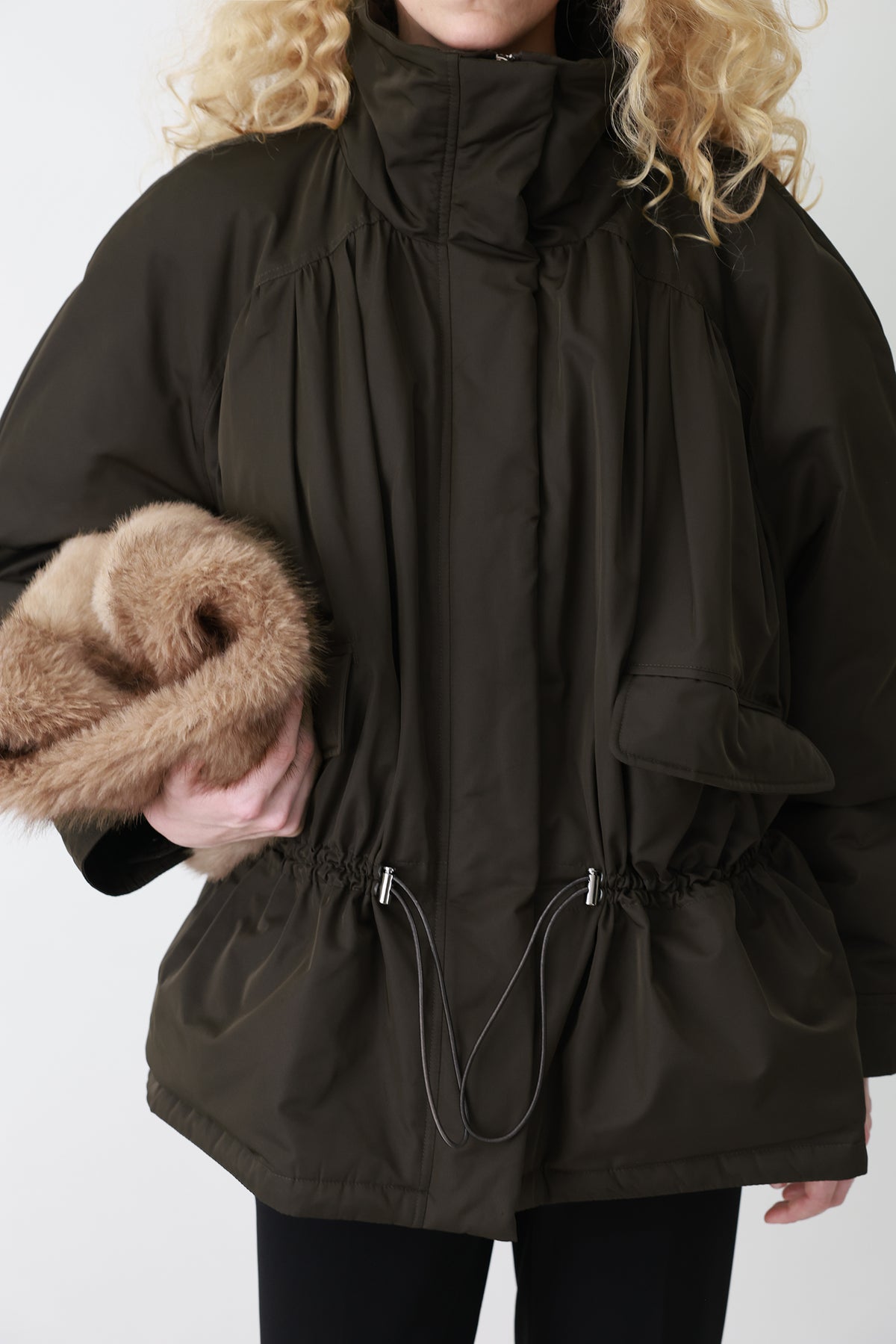 Field Parka Goose Down Khaki Brown