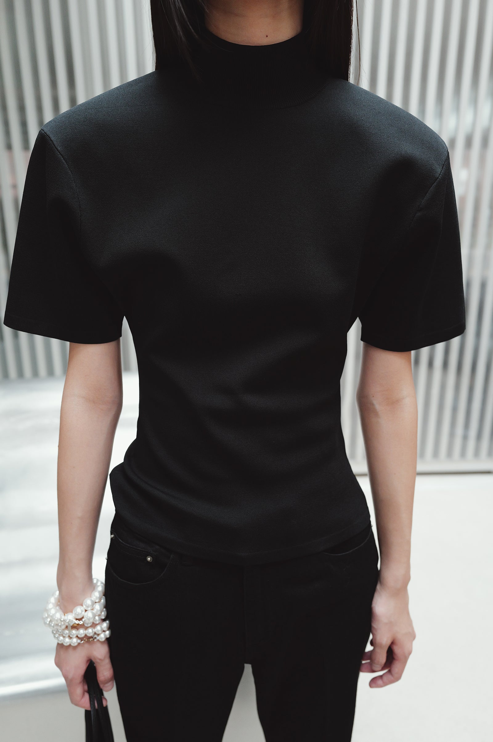 High-density short-sleeve knit