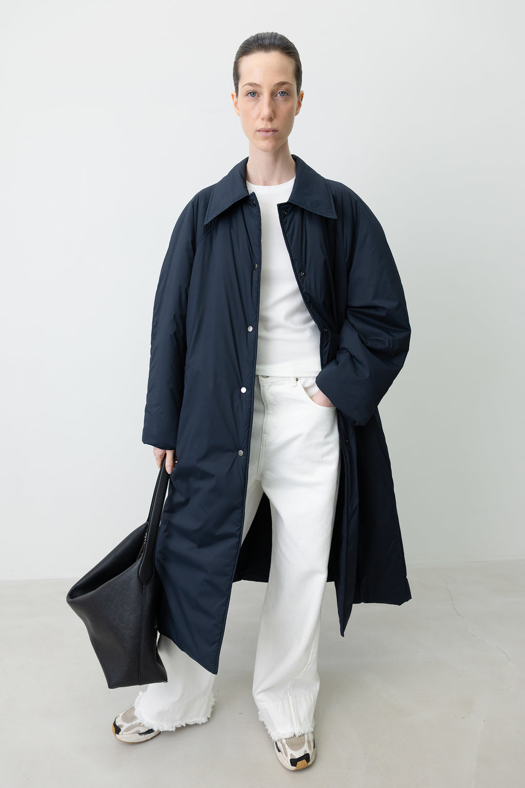 Padded Mac Coat Navy