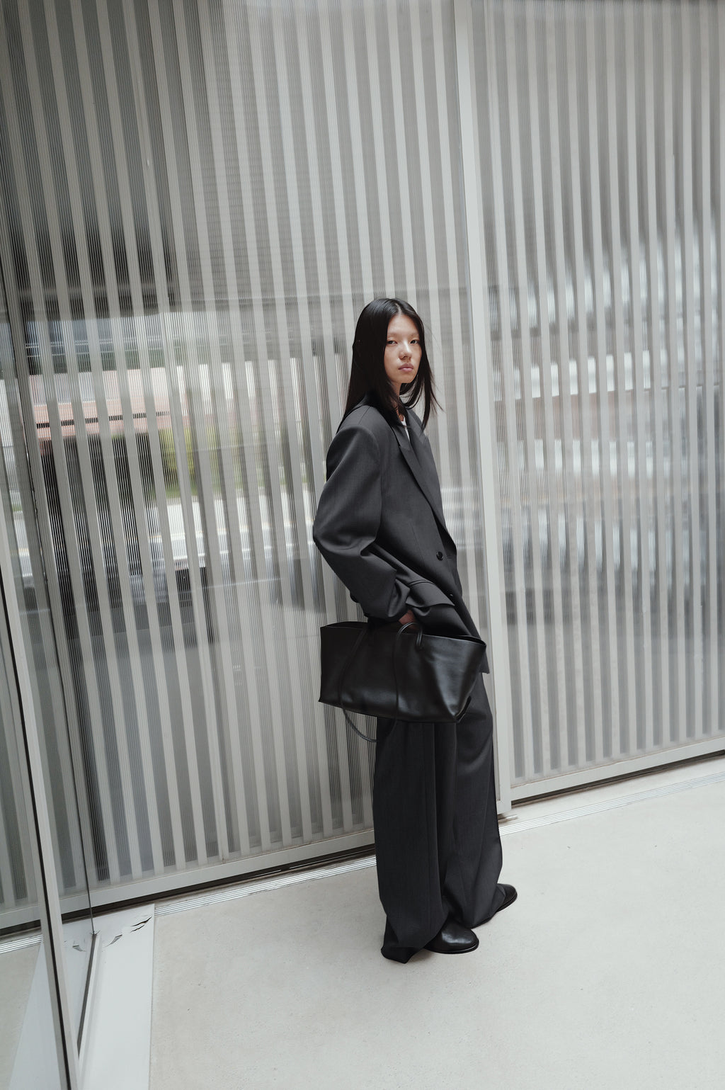 Double-breasted wool jacket
