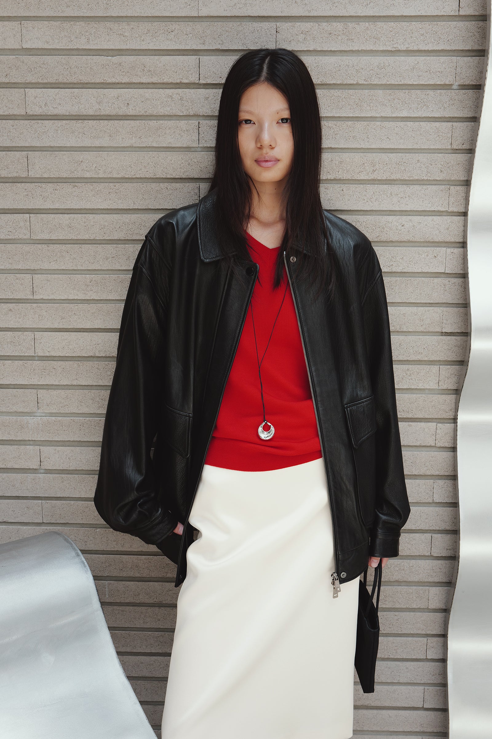 Real Lamb Leather Jumper