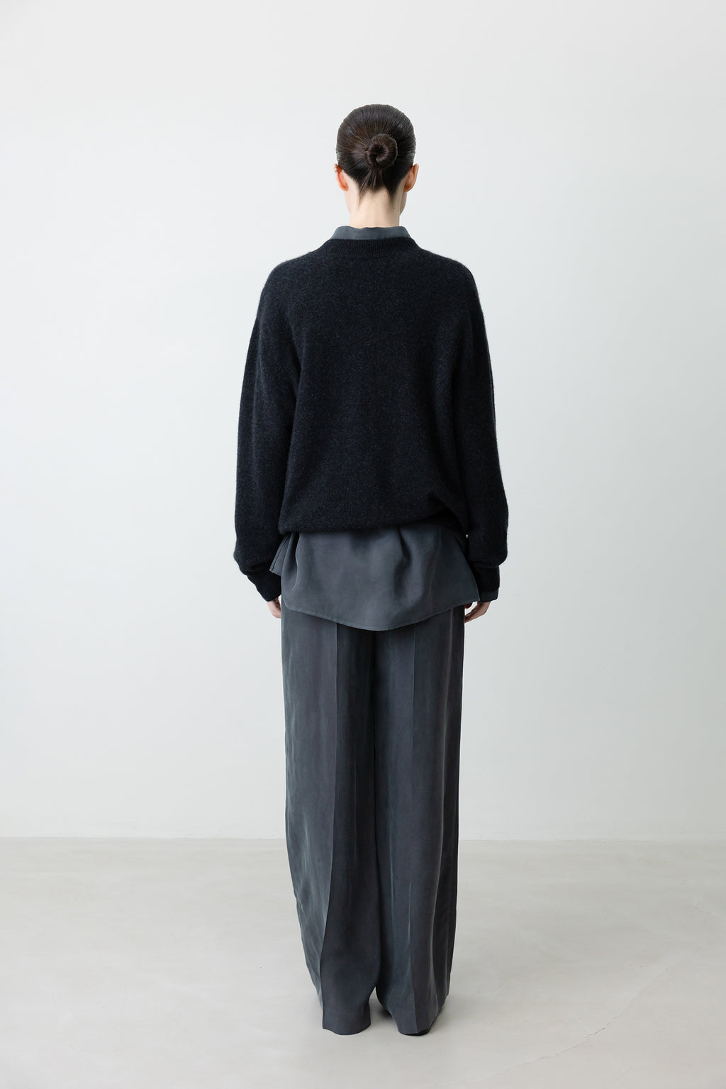 Cashmere 100 Overfit Pullover Charcoal