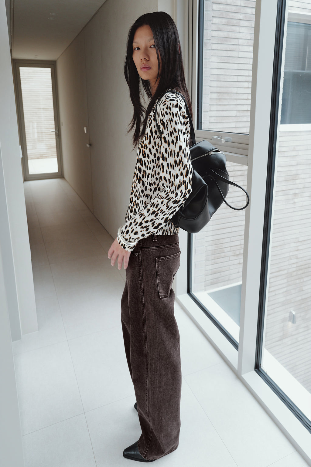 Leopard knit cardigan