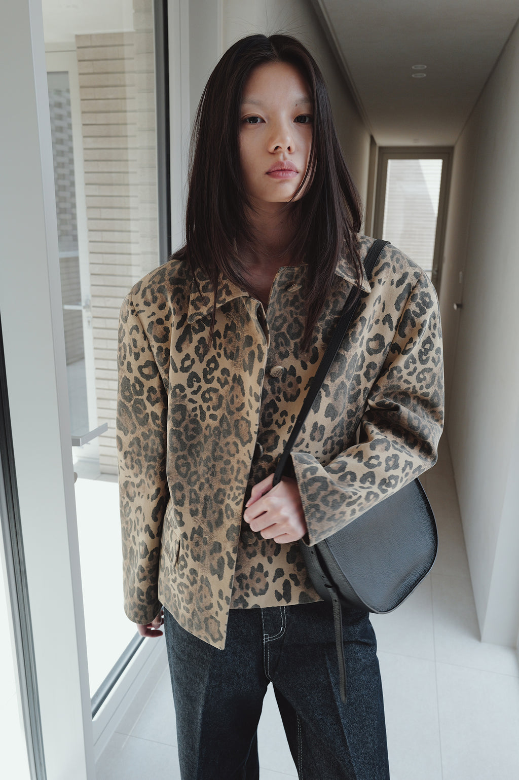 Leopard Mac Jacket Beige