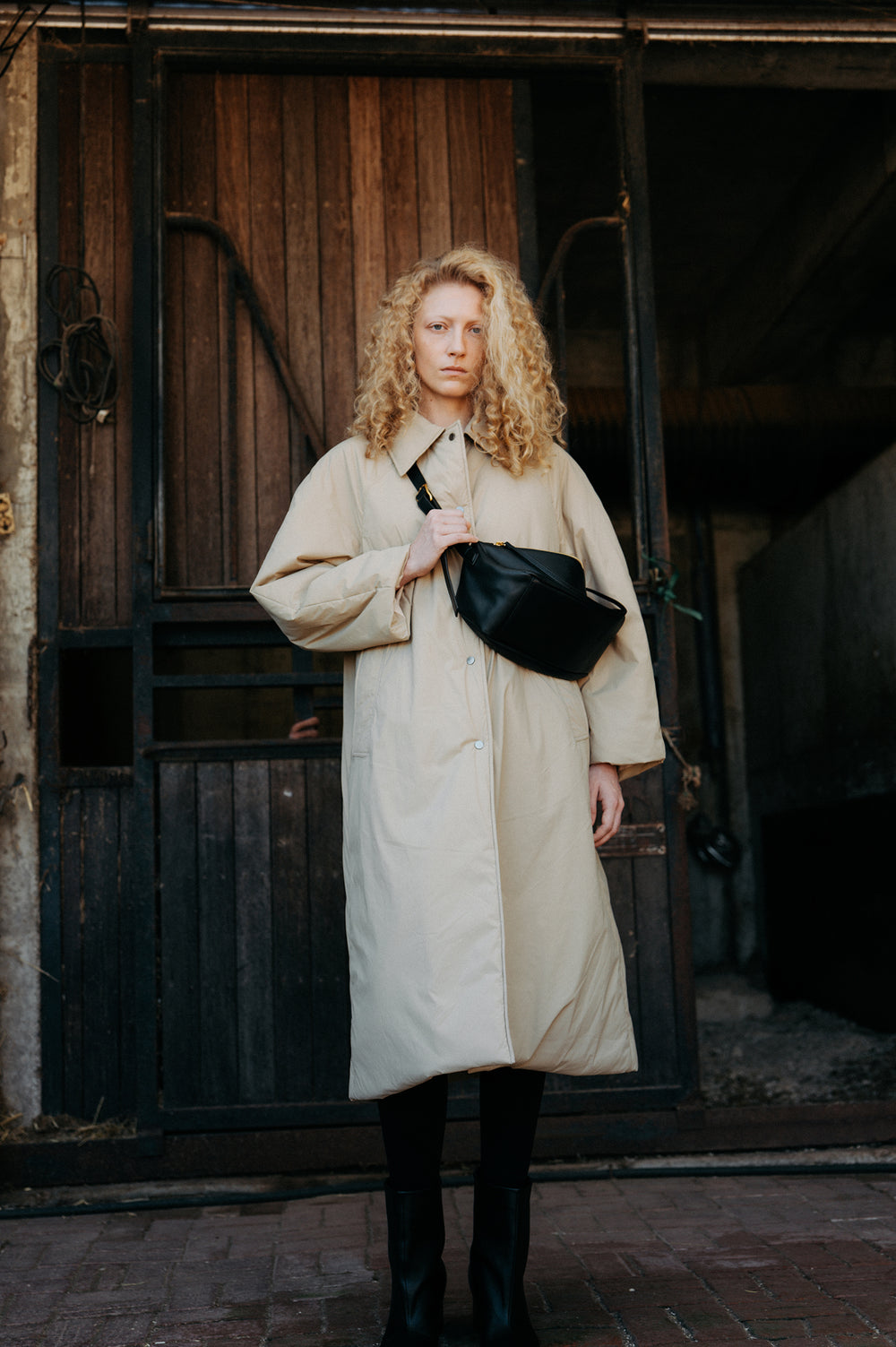 Padded Mac Coat Beige