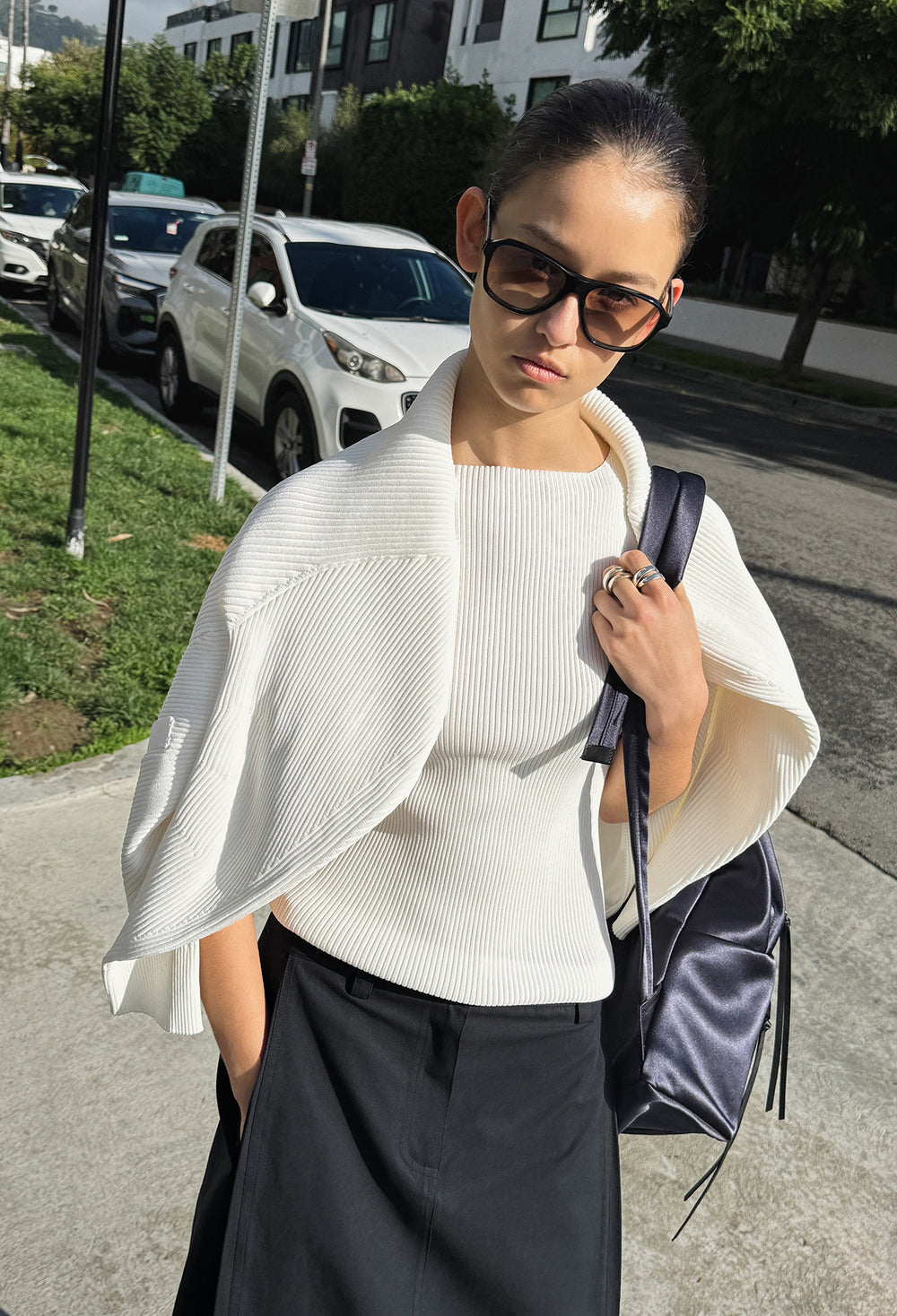 High-density Knit Top Ivory