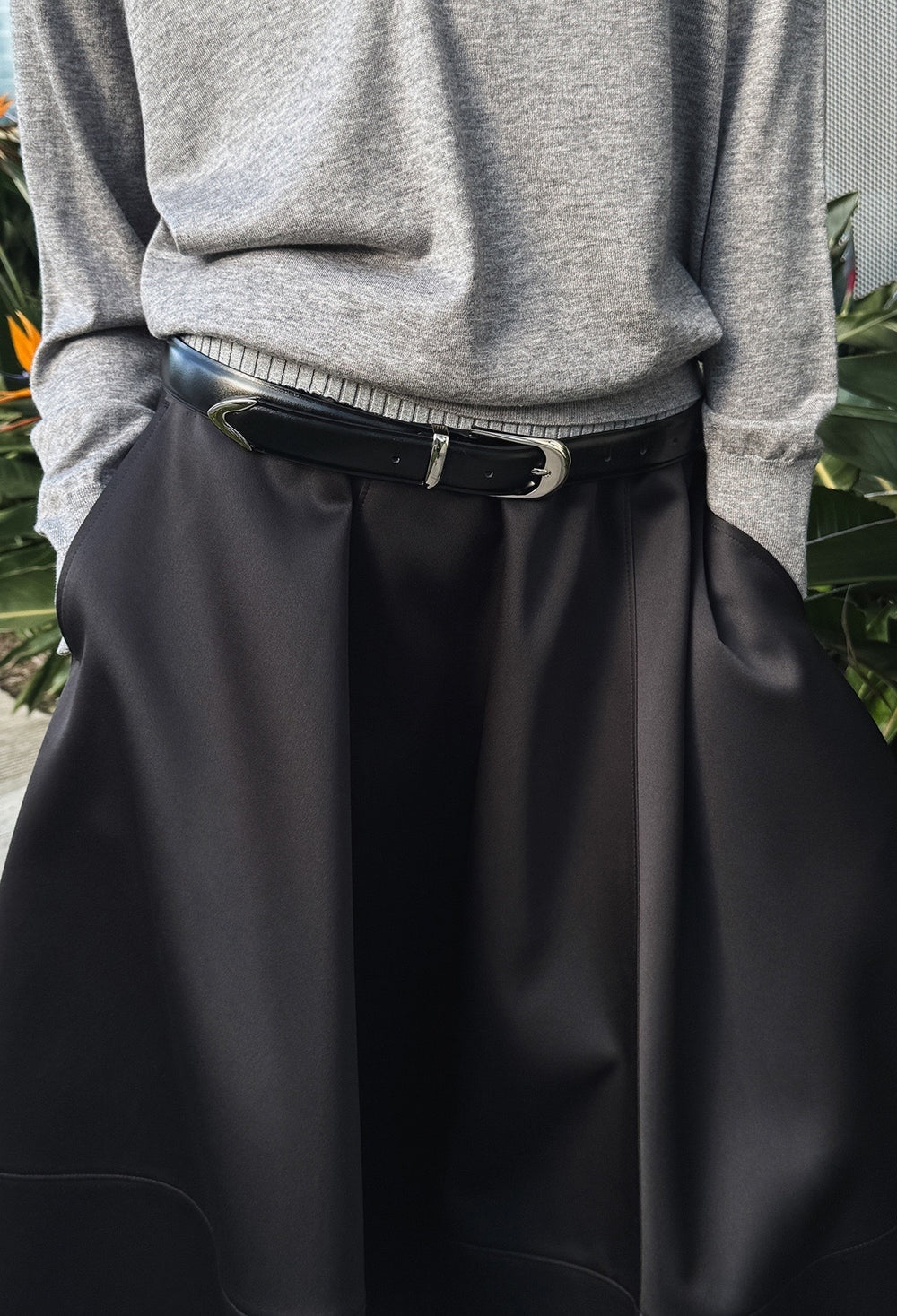 Spring Wool Pique Knit Gray