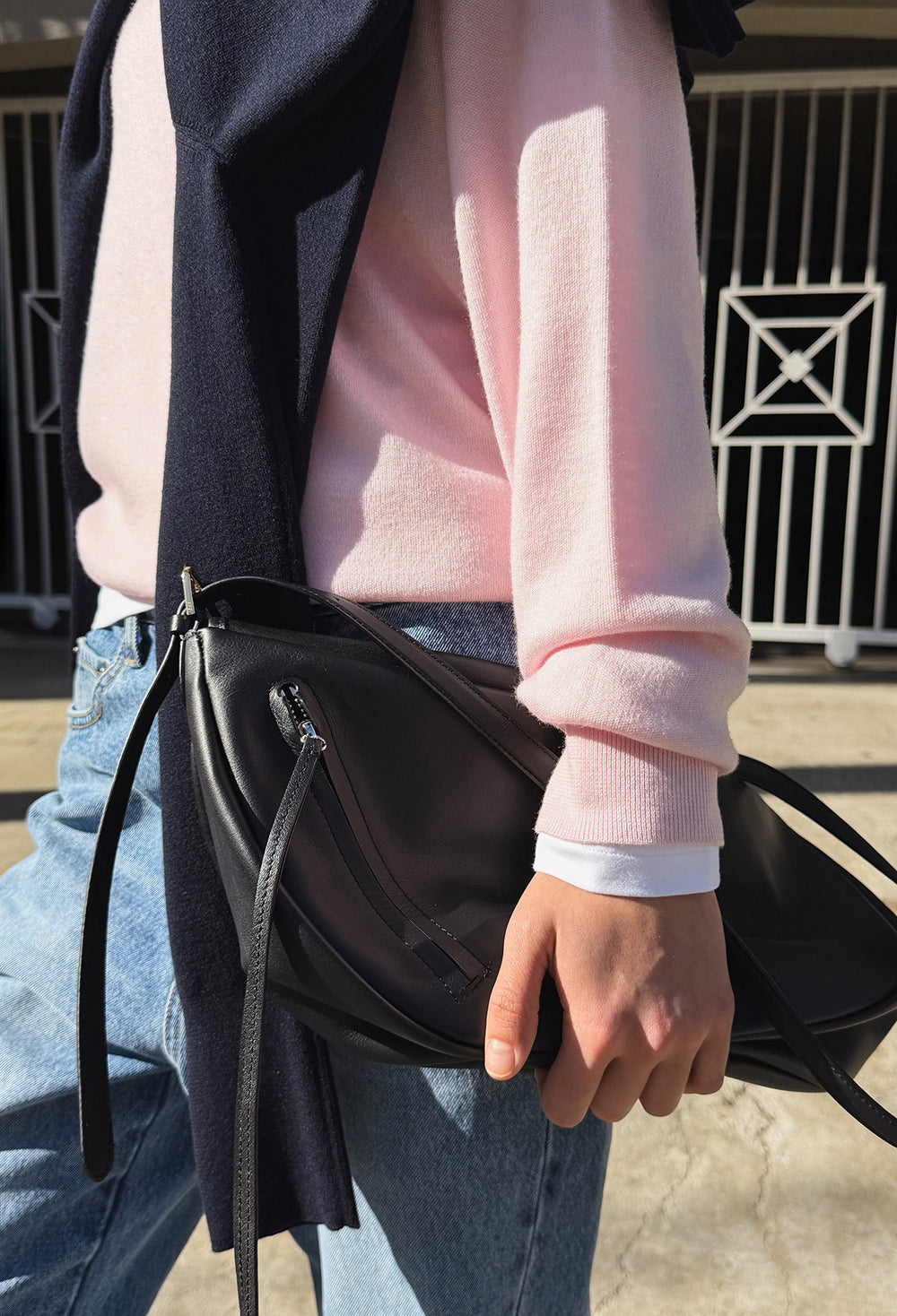Spring Wool V-Neck Pullover Pink