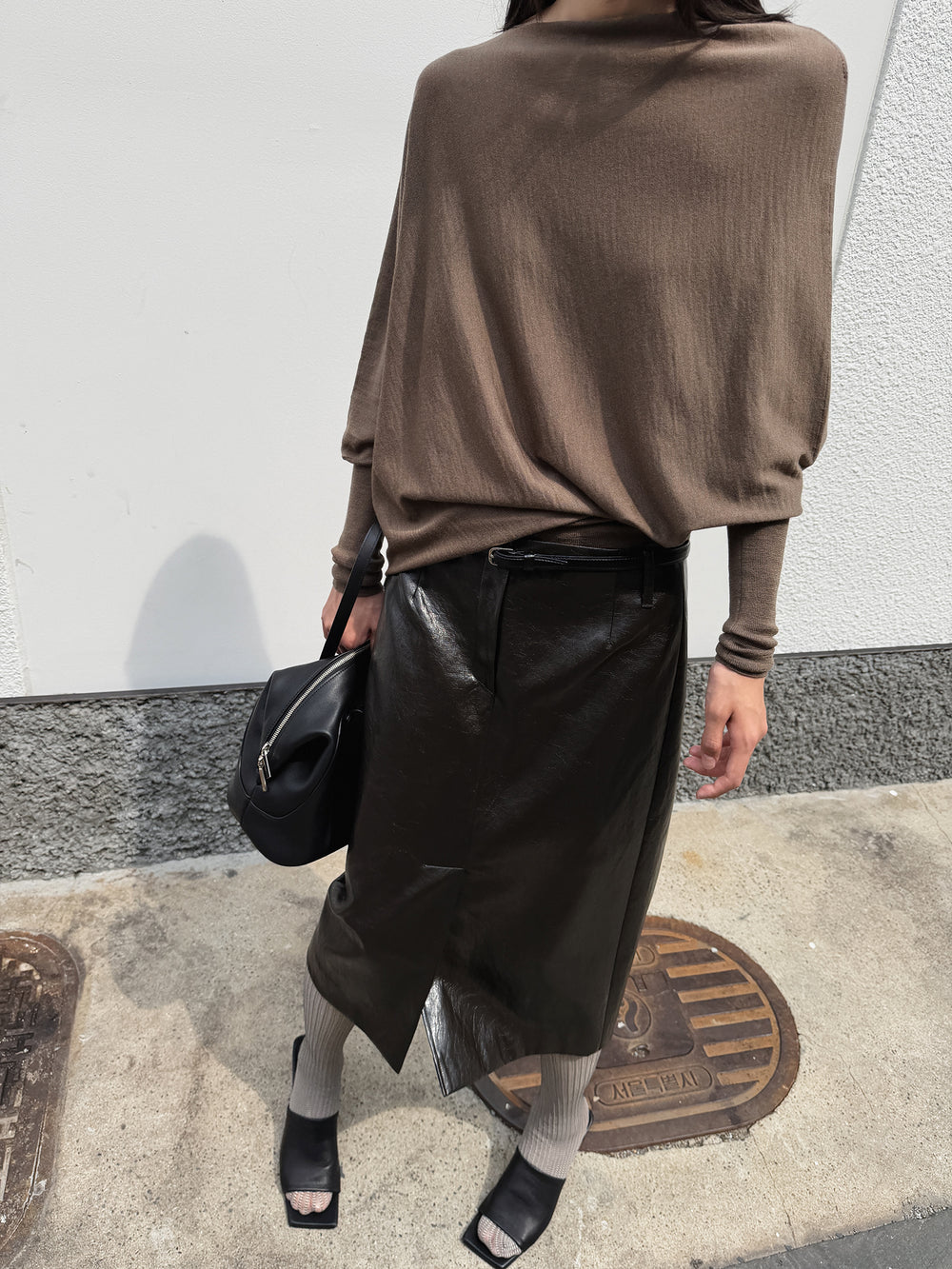 Slim Leather Skirt