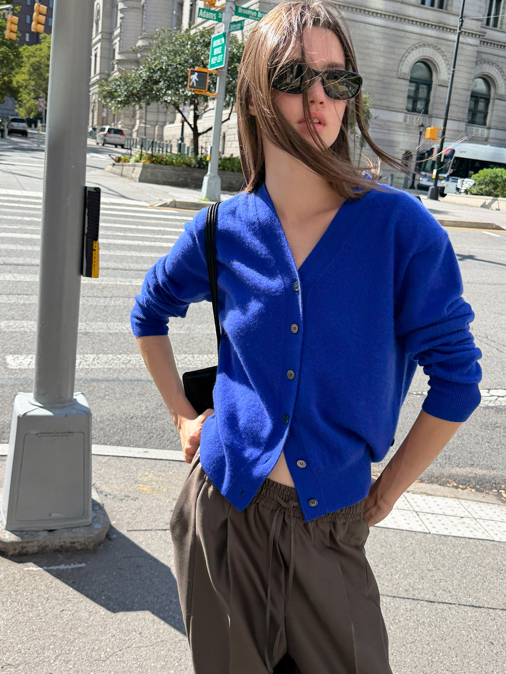 Cashmere 100 Padded Cardigan Ultramarine