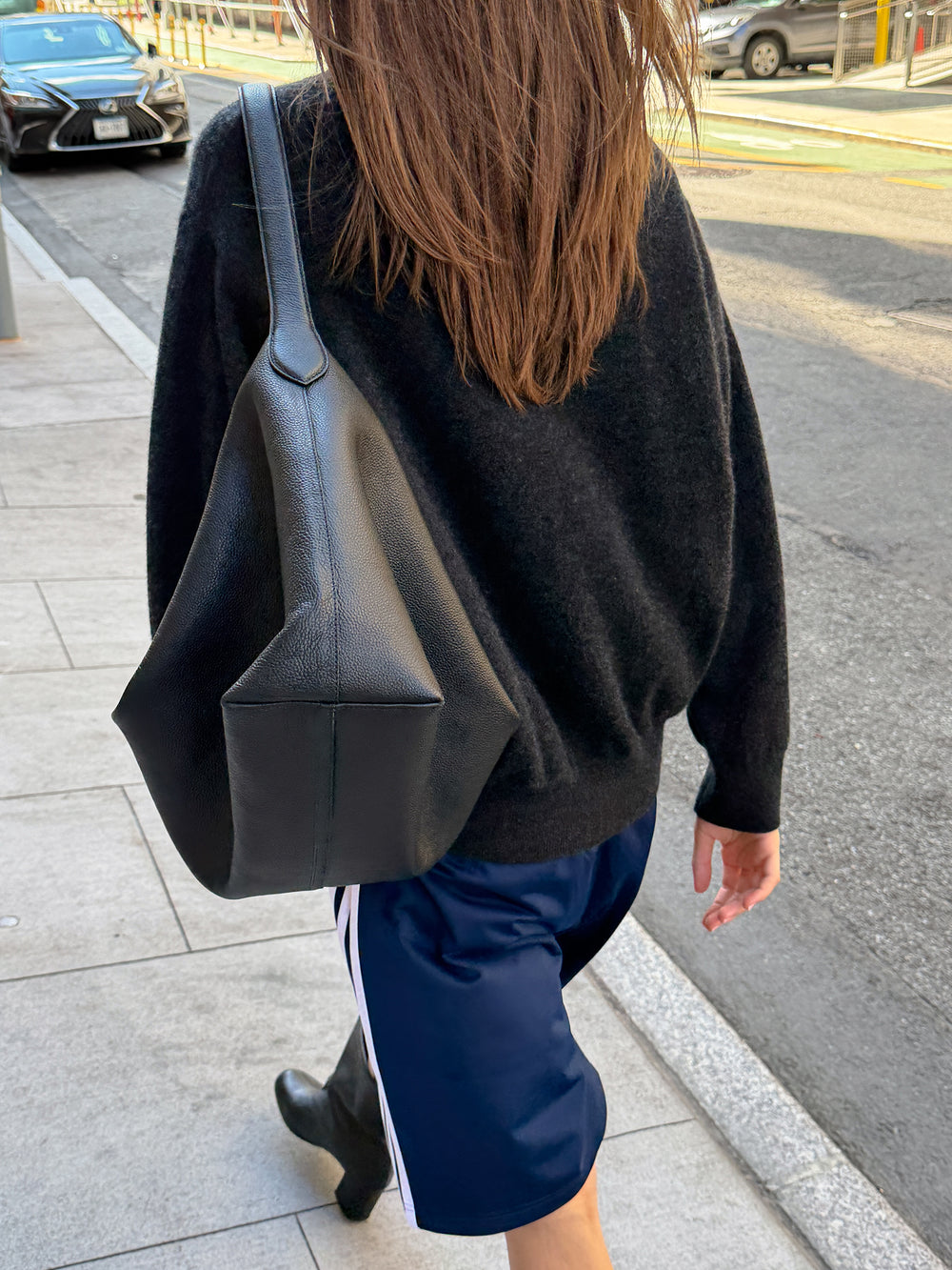 Cashmere 100 Overfit Pullover Charcoal