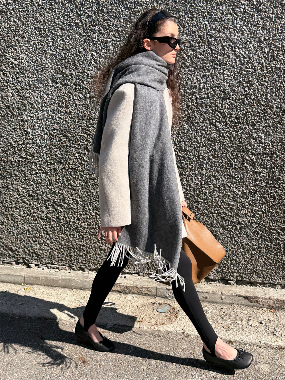 Hourglass Silhouette Coat Ecru