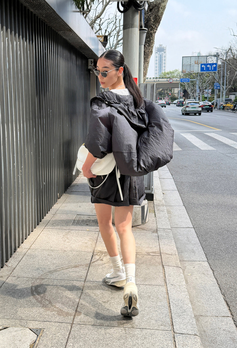 Airy Nylon Jumper Charcoal