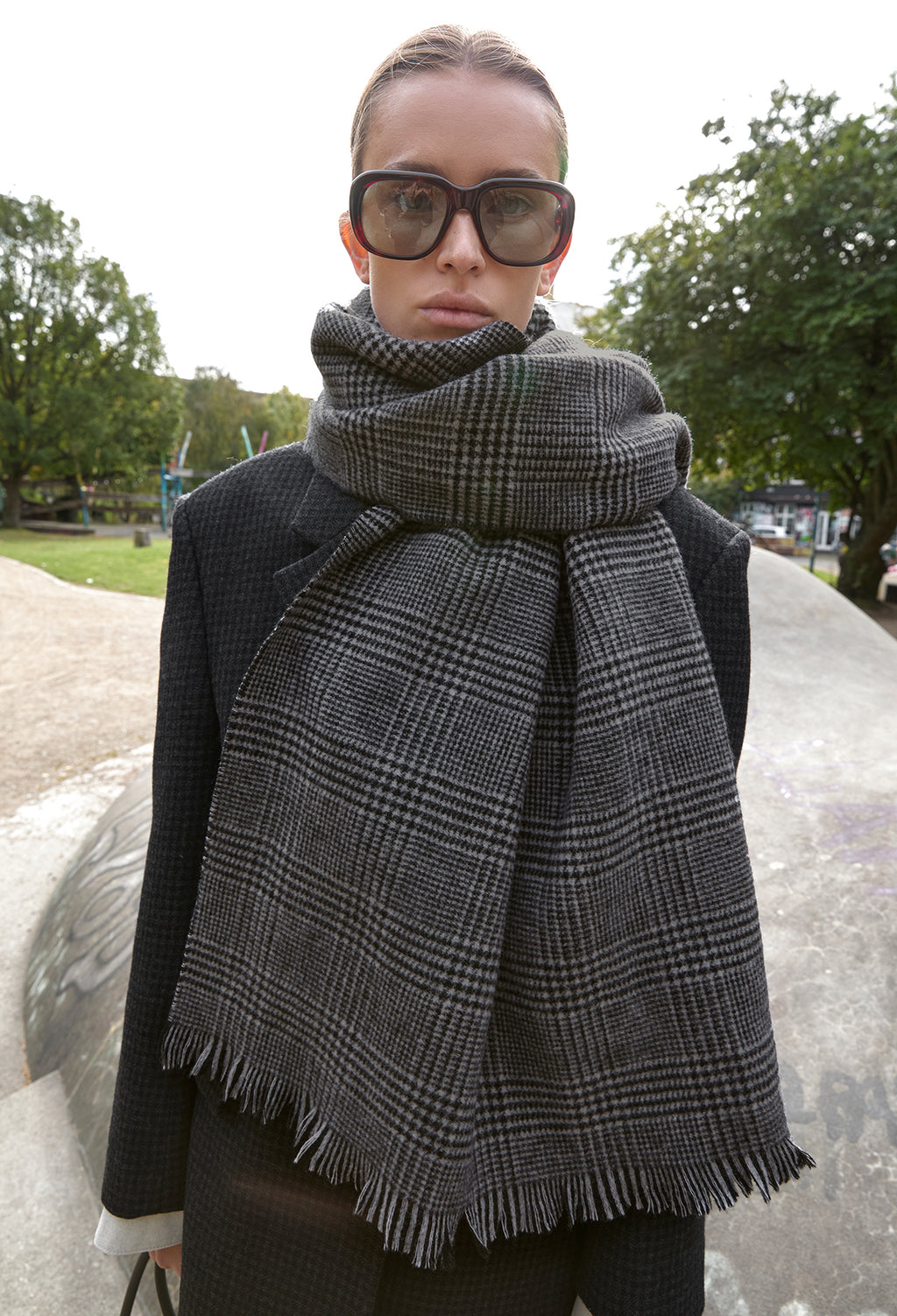 Classic Check Muffler Gray