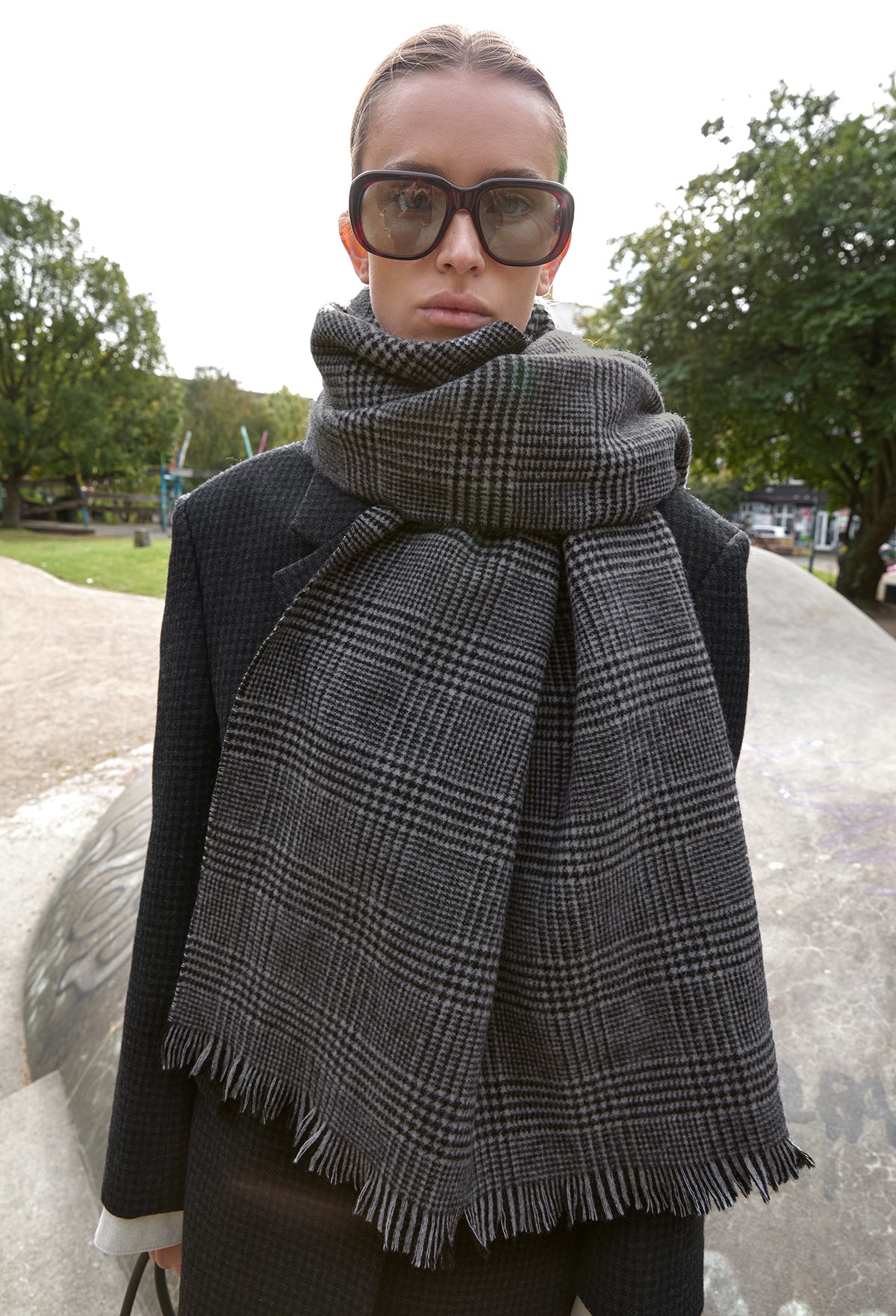 Classic Check Muffler Gray