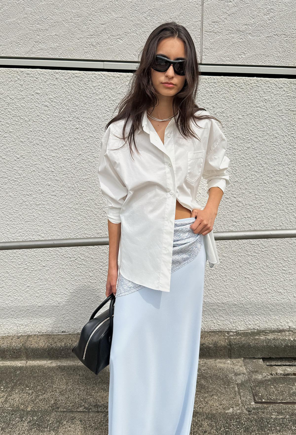 25SS 썸머 루 스커트 블루