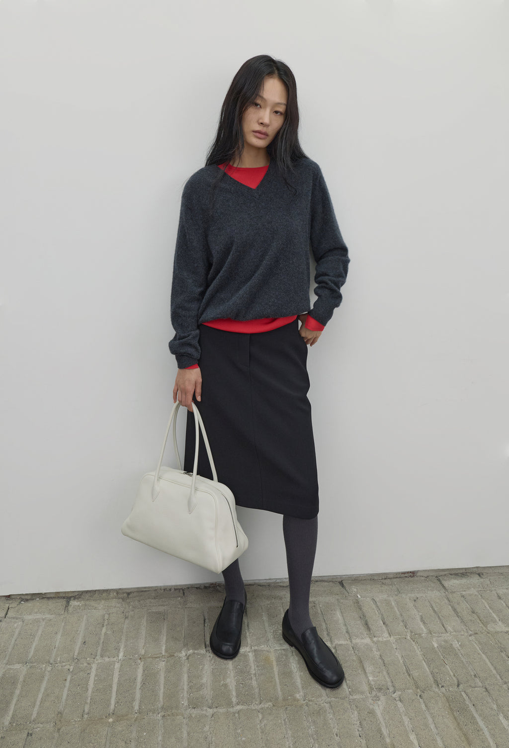 High-density Slim-Fit Skirt Black