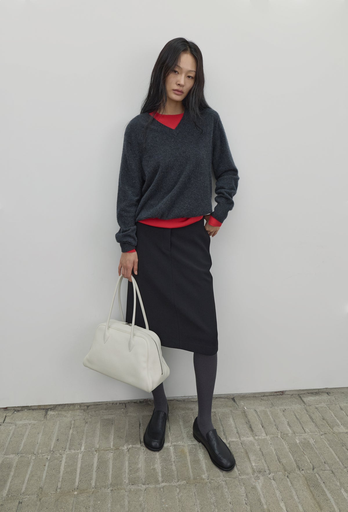 High-density Slim-Fit Skirt Black