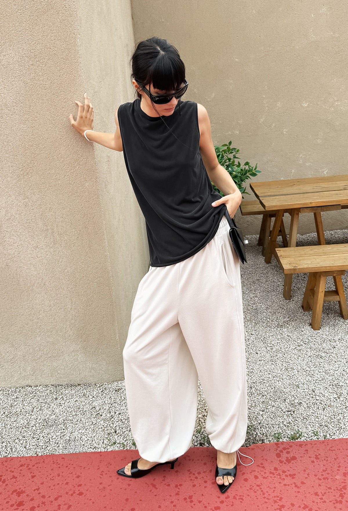 데일리 라운지 팬츠 아이보리