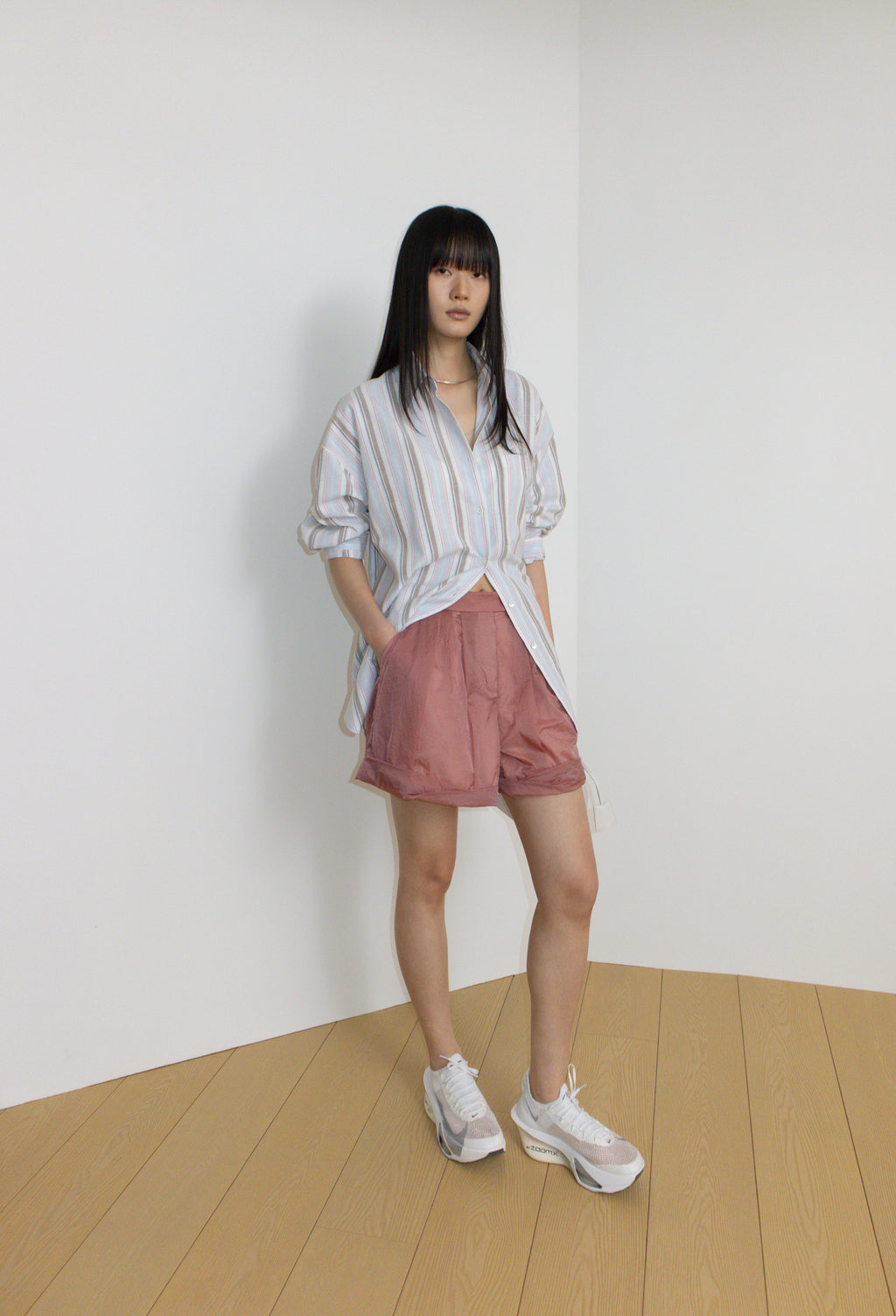에어리 나일론 쇼츠 핑크