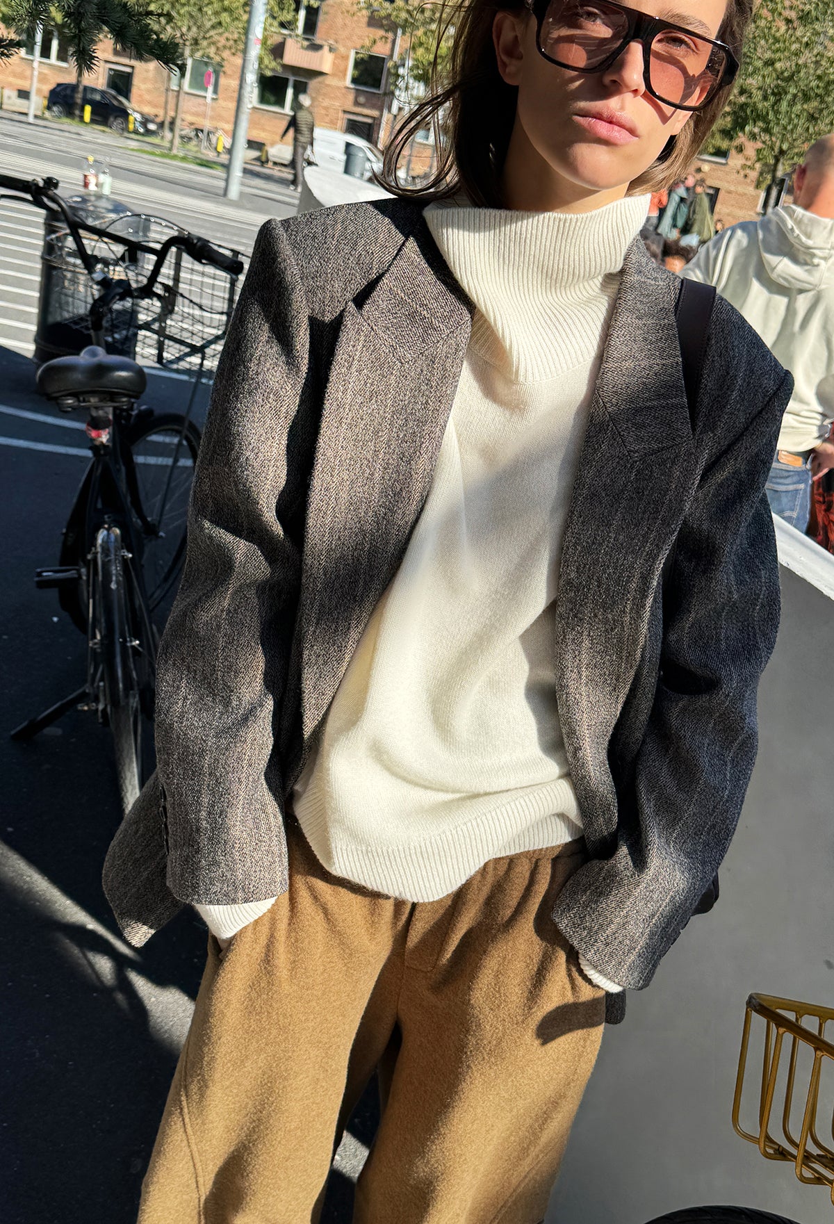 Wool Exhaust Pants Brown