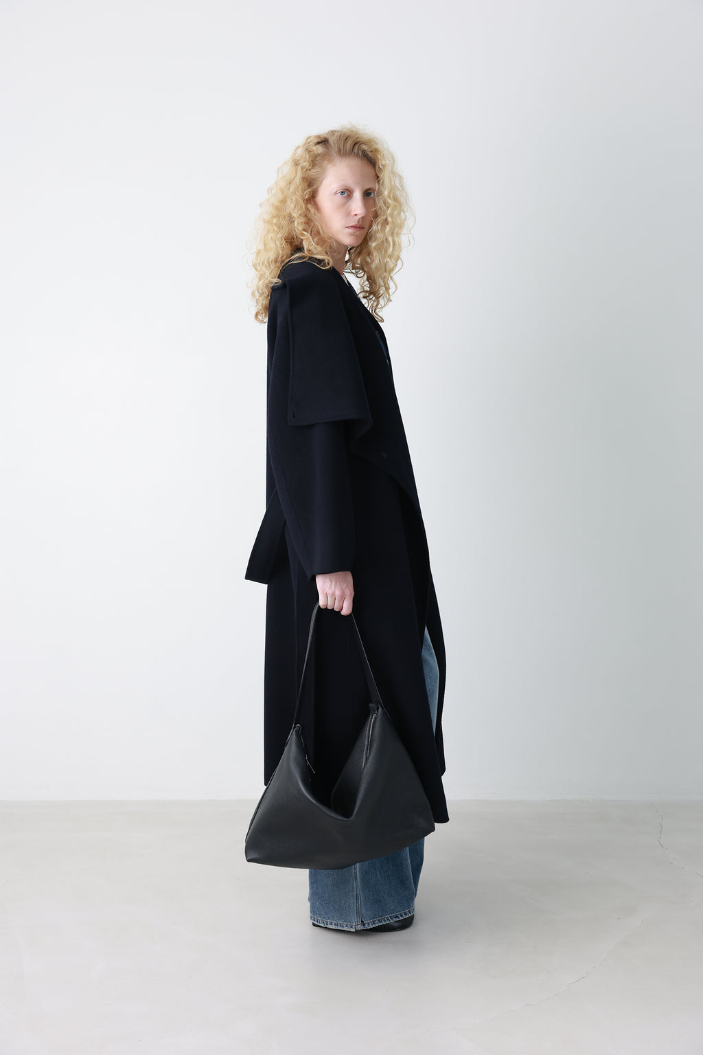 Superior Cashmere Coat Dark Navy
