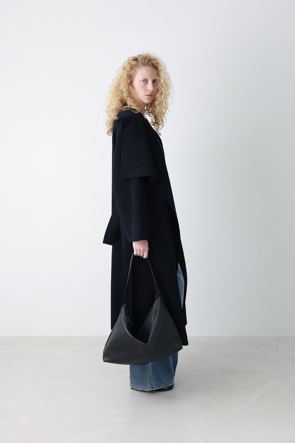 Superior Cashmere Coat Dark Navy