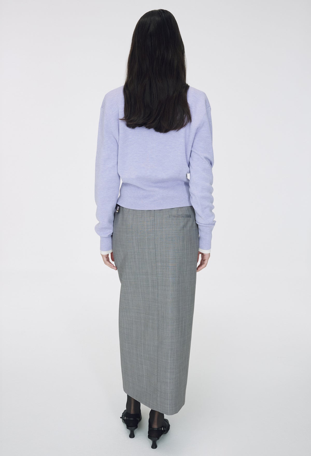 Spring Wool Cardigan Lavender