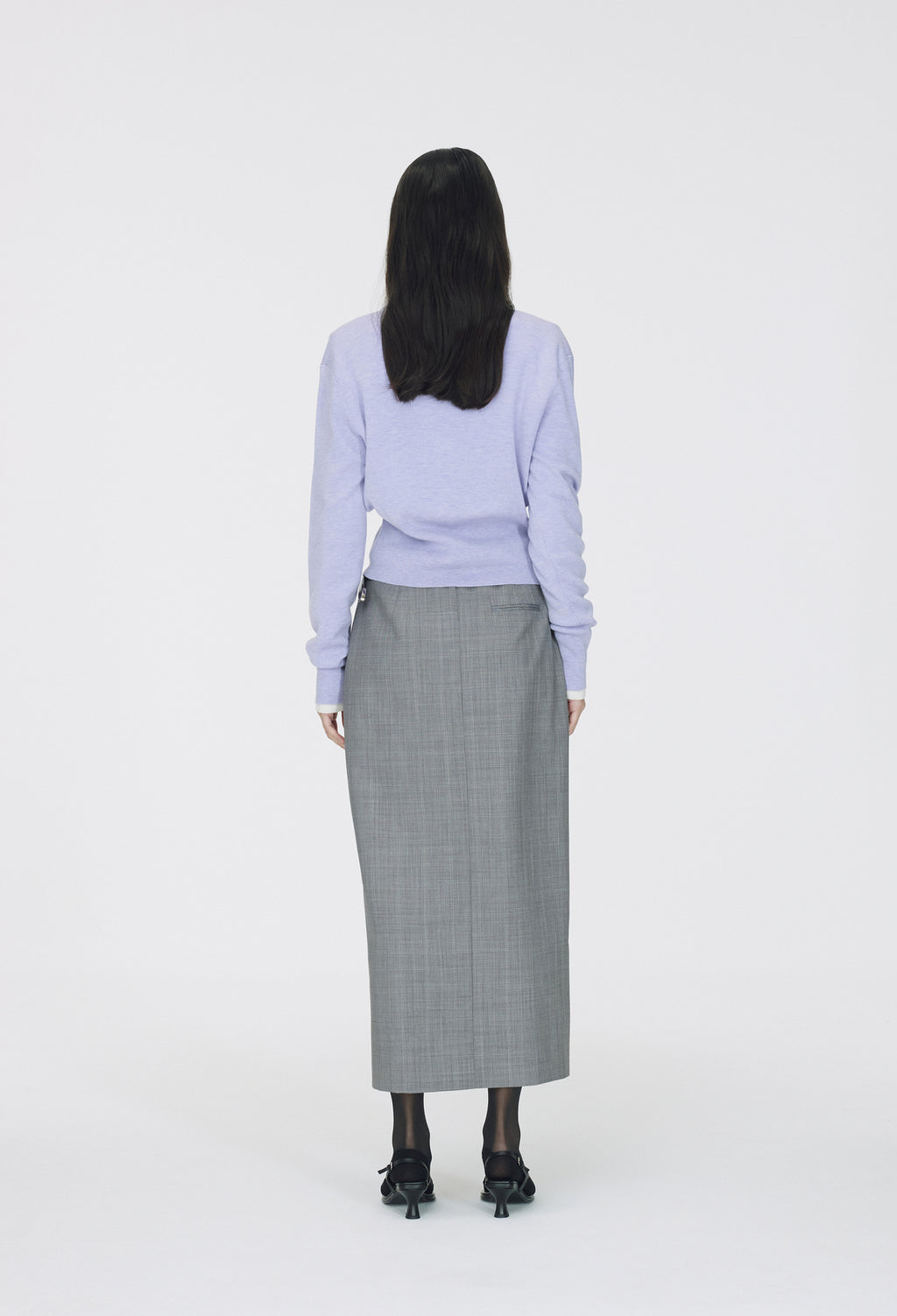 Spring Wool Cardigan Lavender