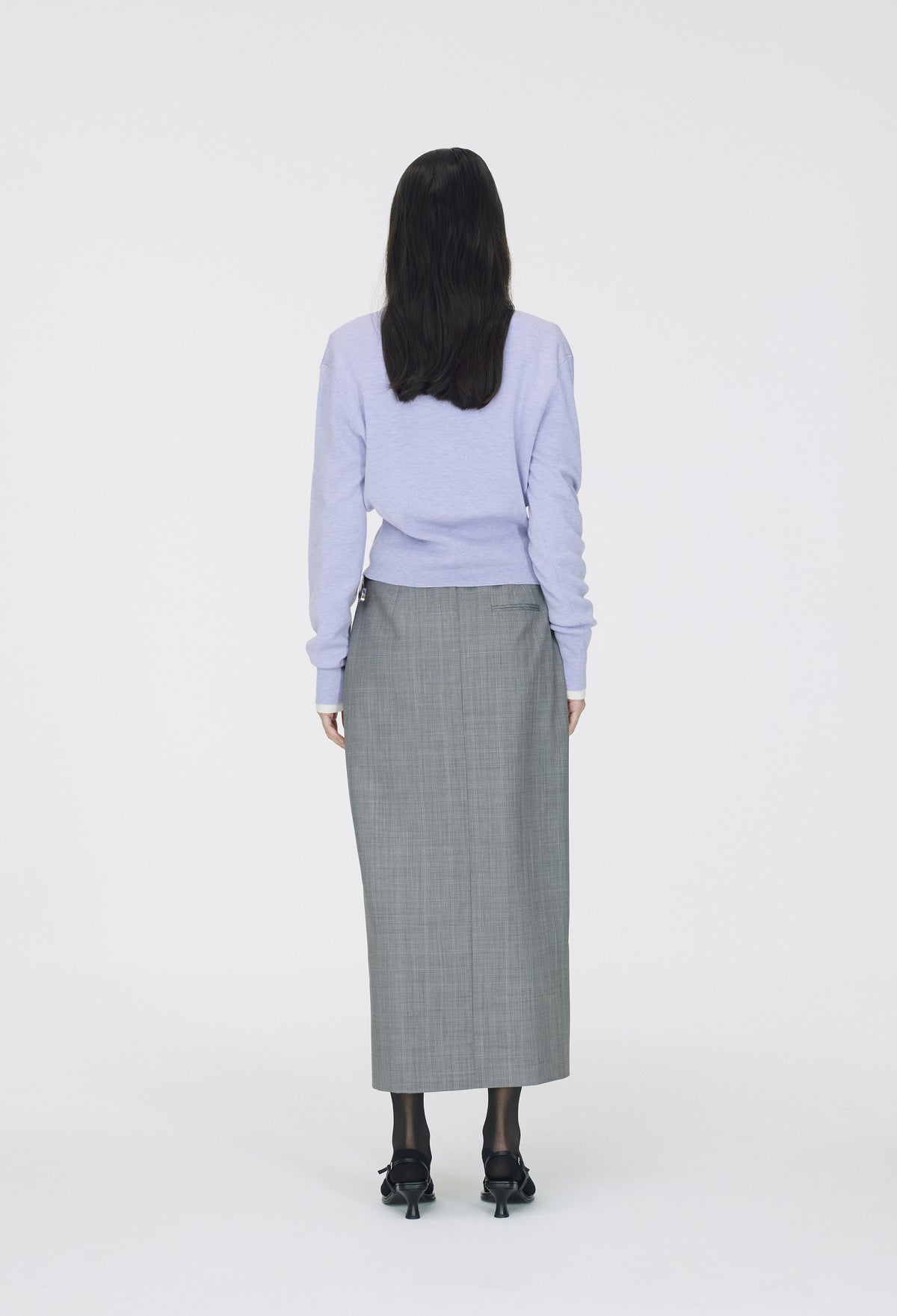 Spring Wool Cardigan Lavender