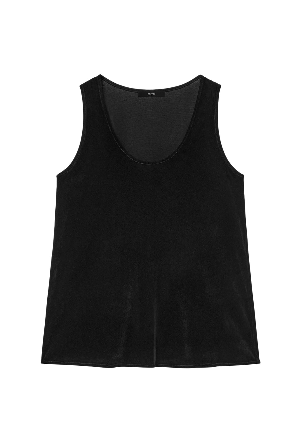 Velour Sleeveless Top Black