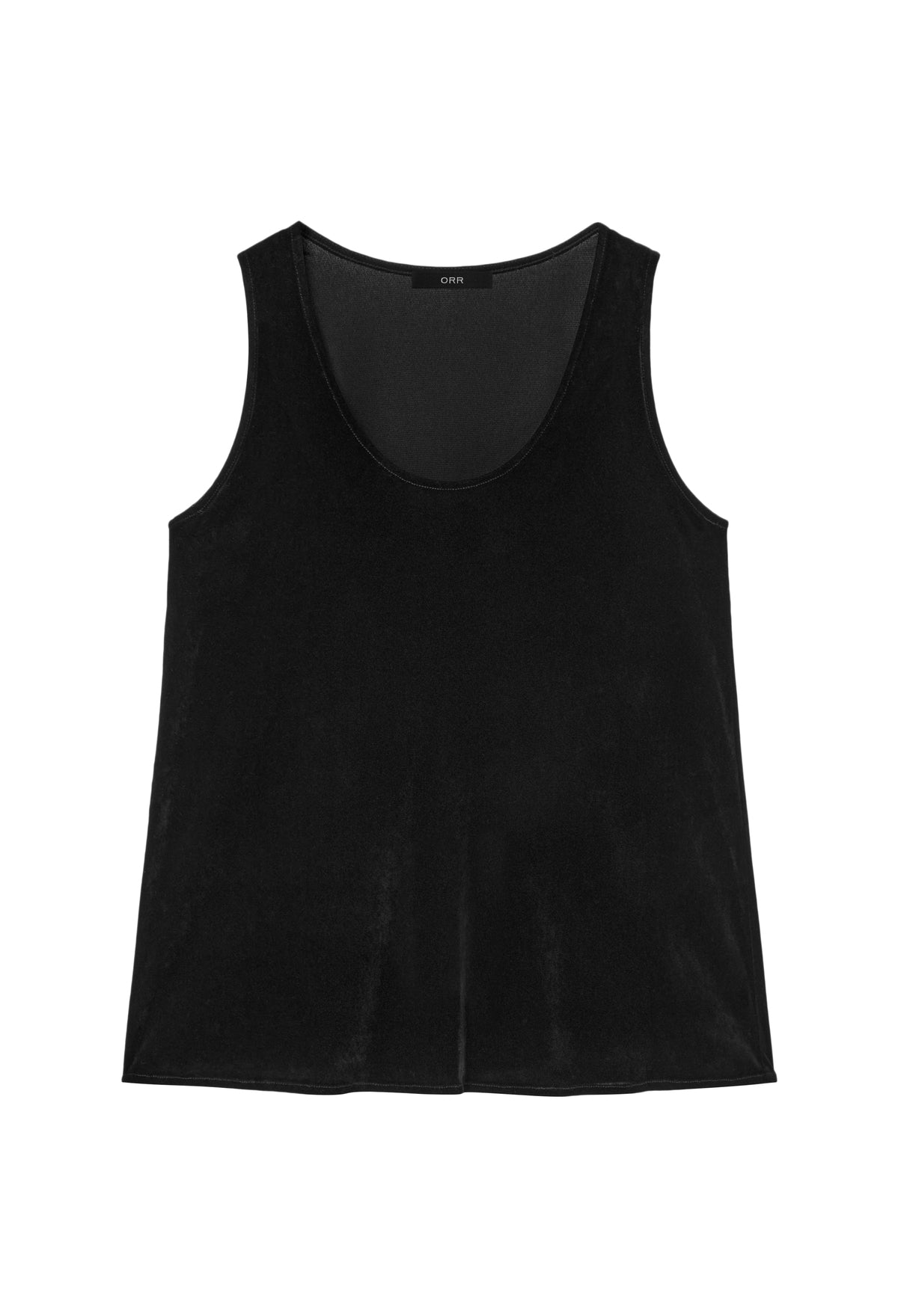 Velour Sleeveless Top Black