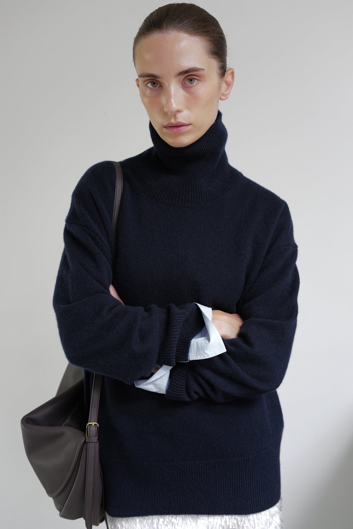 Cashmere 100% Turtleneck Knit Navy