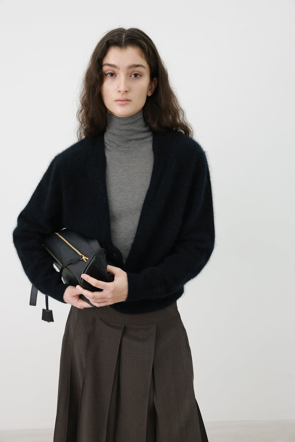 Striped turtleneck t-shirt