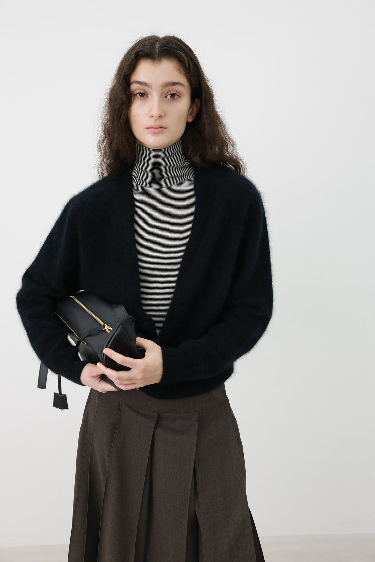 Striped turtleneck t-shirt
