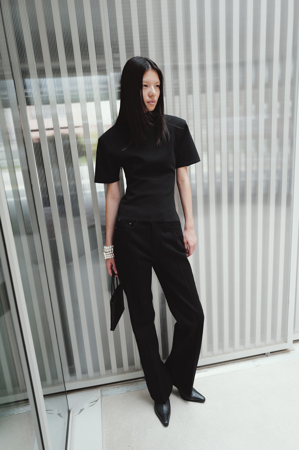 High-density short-sleeve knit