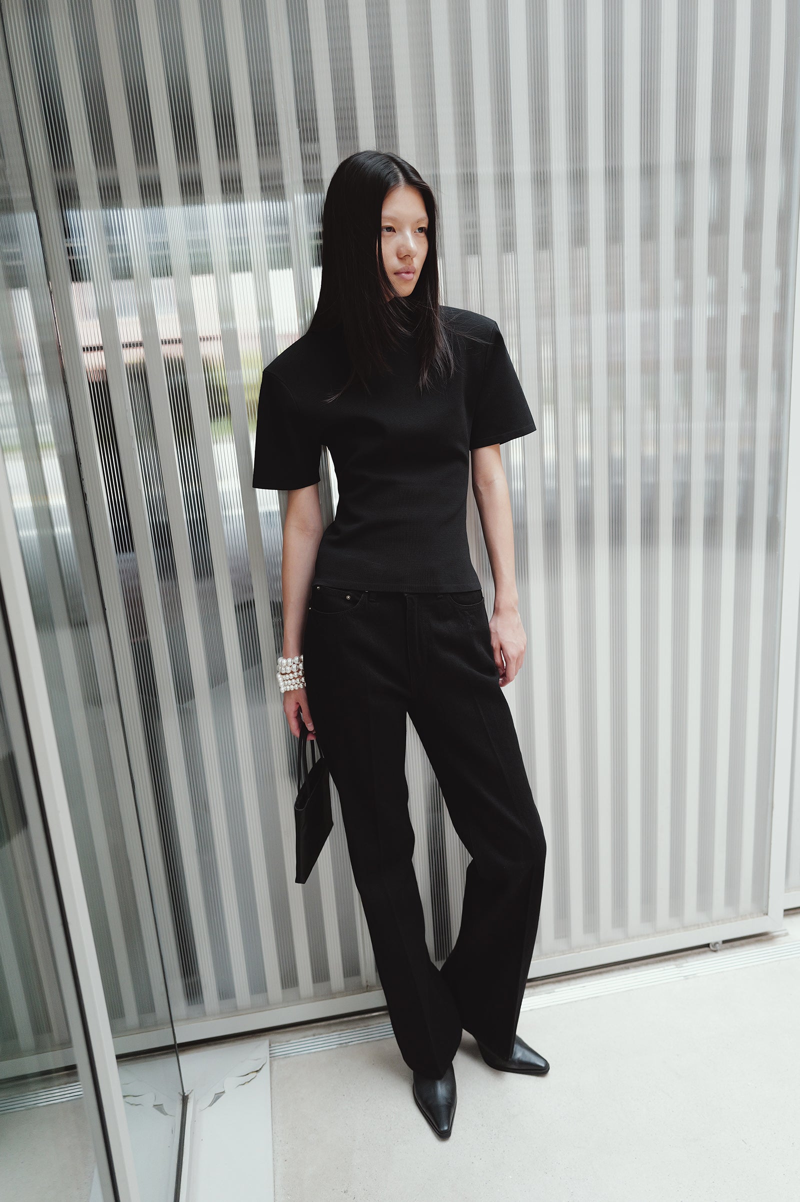 High-density short-sleeve knit