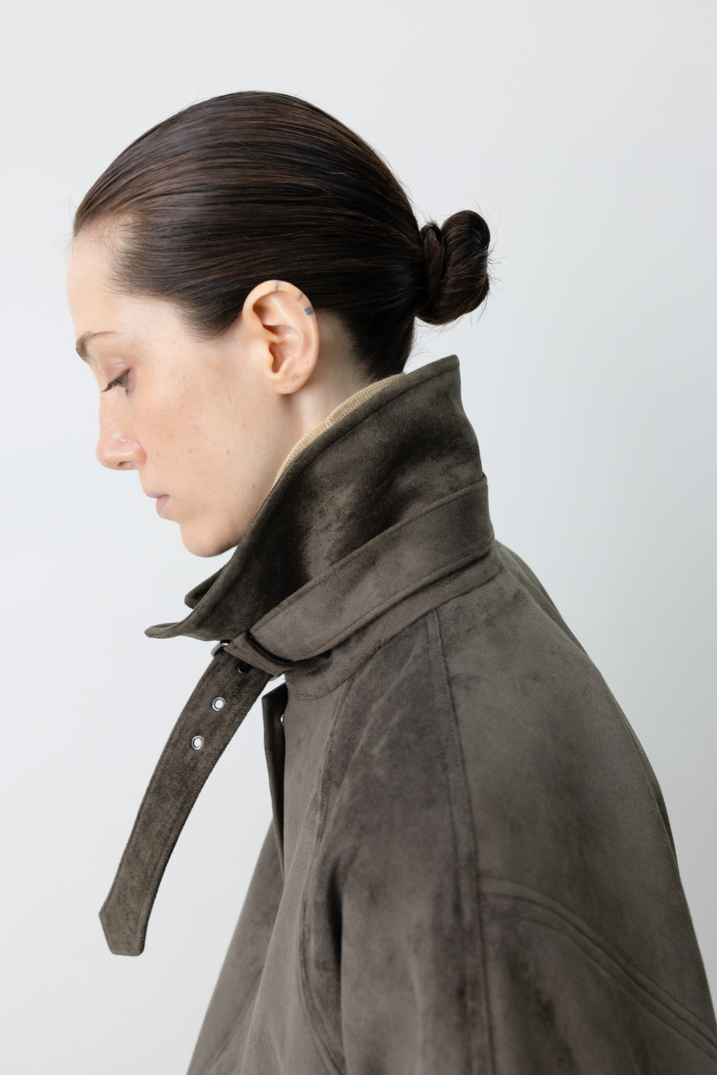 Buckle Suede Jumper